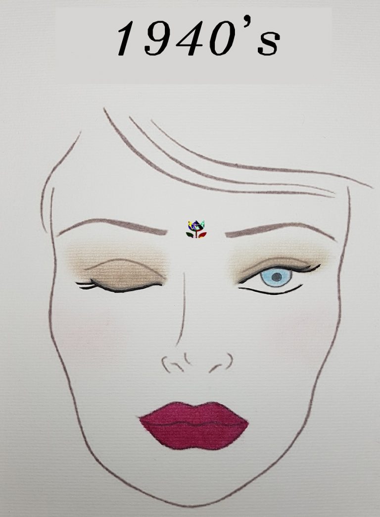 1940’s face chart make up Magdalena Mazur Drogheda p ie Magdalena