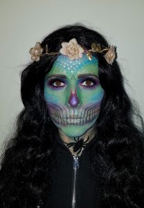 Mermaid Skull Halloween makeup