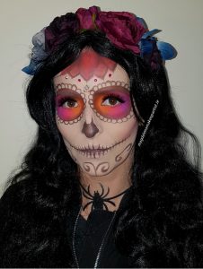 sugar skull Halloween makeup