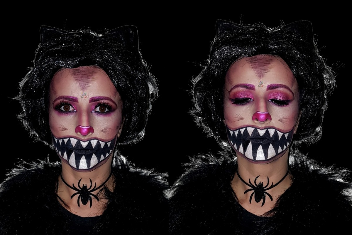 Cheshire Cat halloween makeup