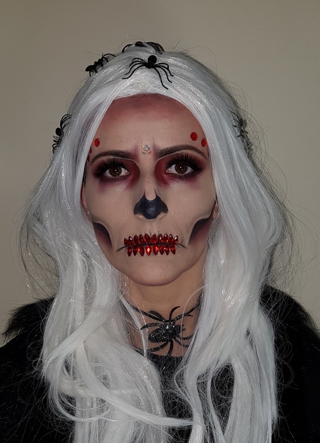 Diamond Skull Halloween makeup