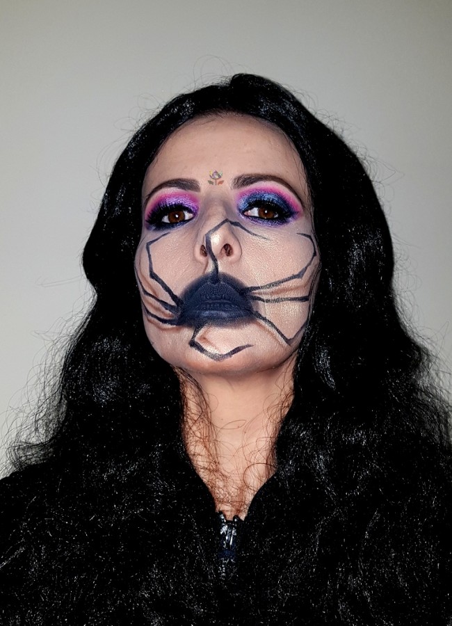 Spider 3D halloween makeup