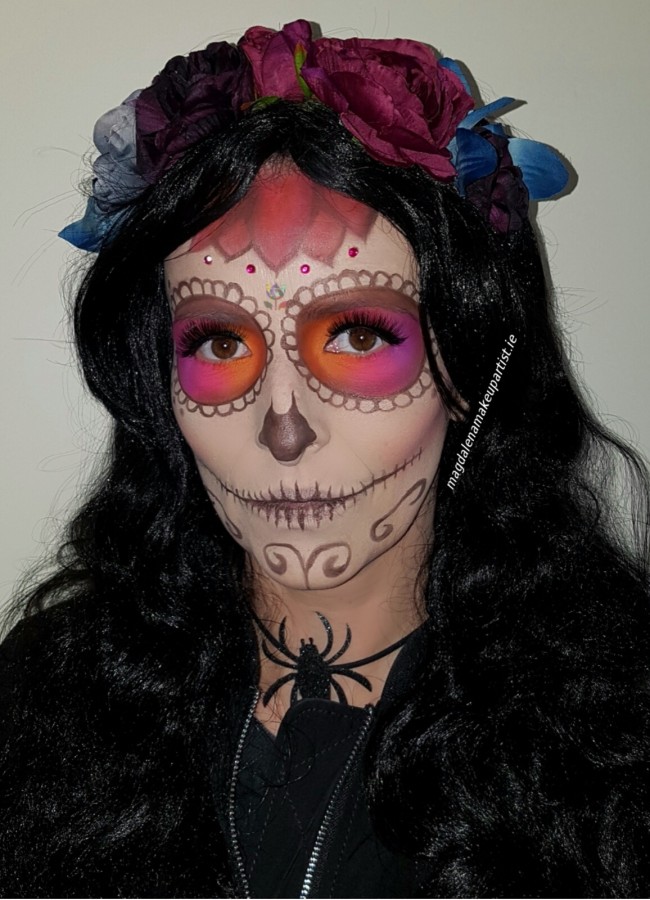 sugar skull Halloween makeup