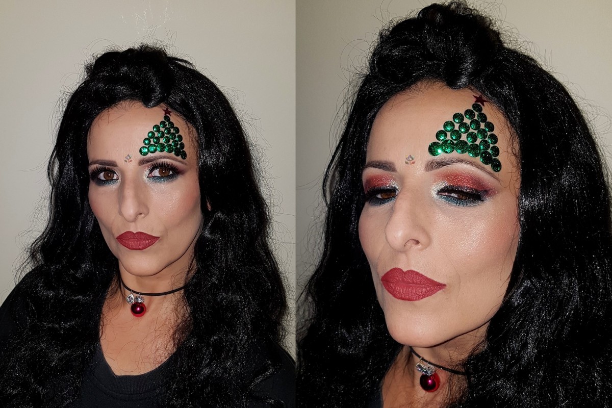 Christmas tree makeup idea