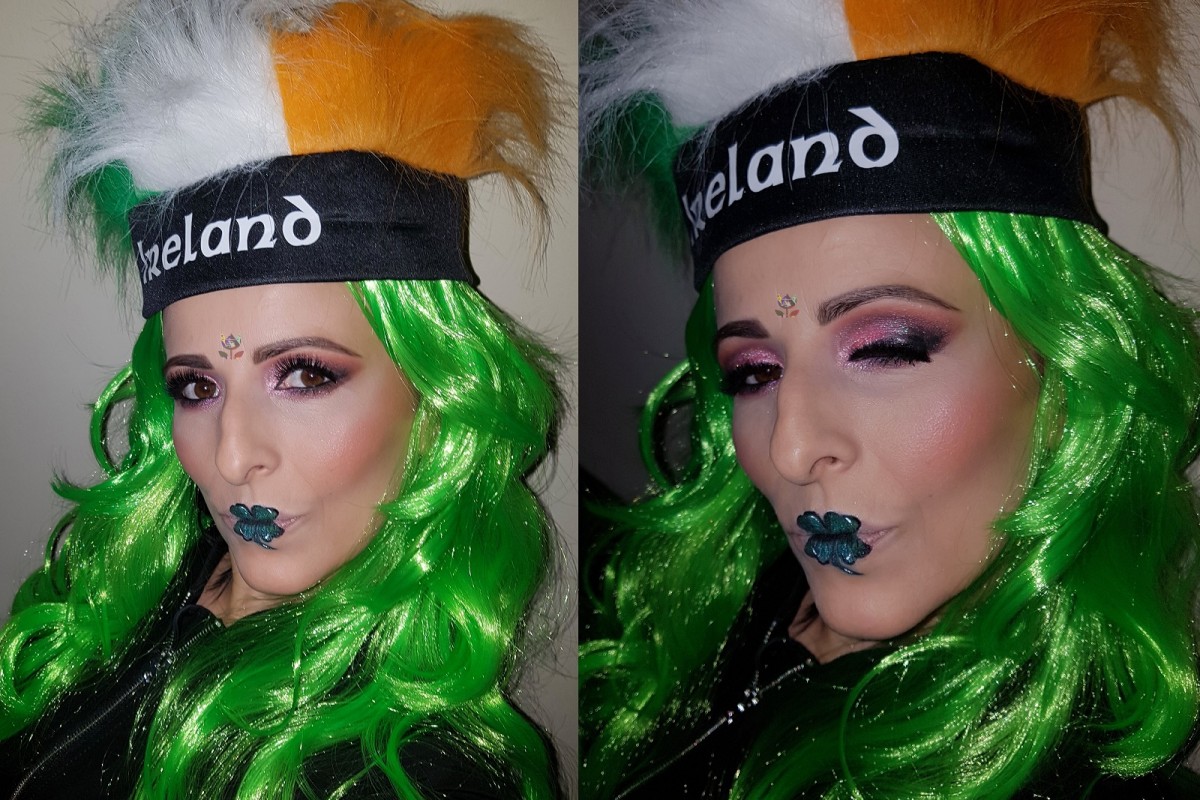 shamrock st Partick's Day makeup idea
